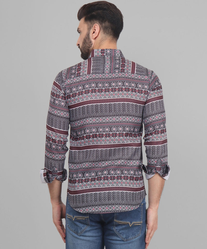 Fusion Cotton Blend Printed Shirt for Men 7