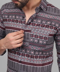 Fusion Cotton Blend Printed Shirt for Men