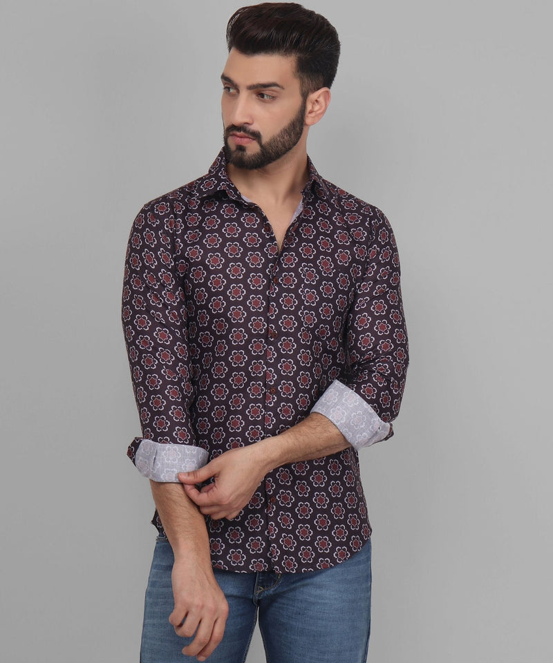 Grande Cotton Blend Printed Shirt for Men 7