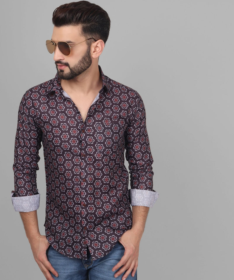 Grande Cotton Blend Printed Shirt for Men 1