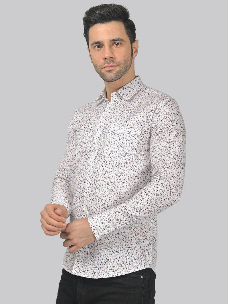 Horizon Haze Cotton Linen Printed Shirt for Men 6