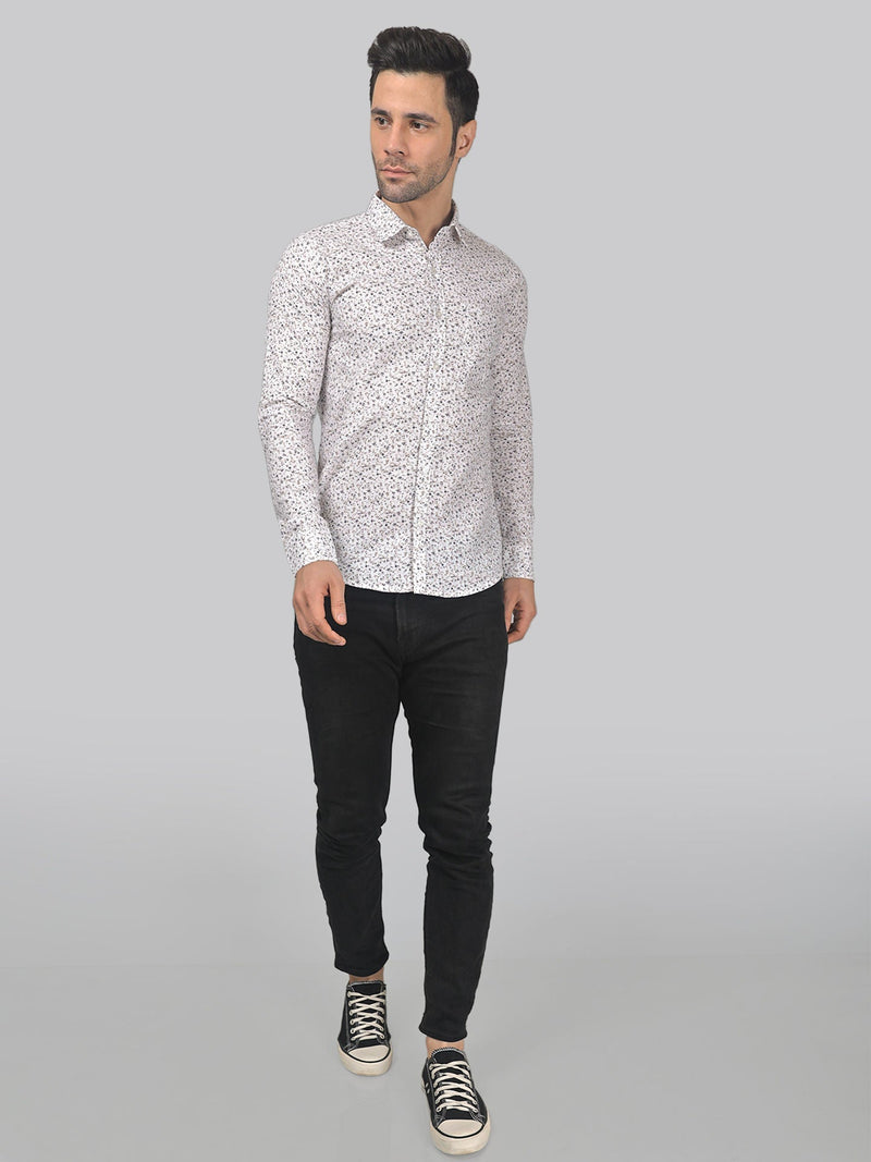 Horizon Haze Cotton Linen Printed Shirt for Men 7
