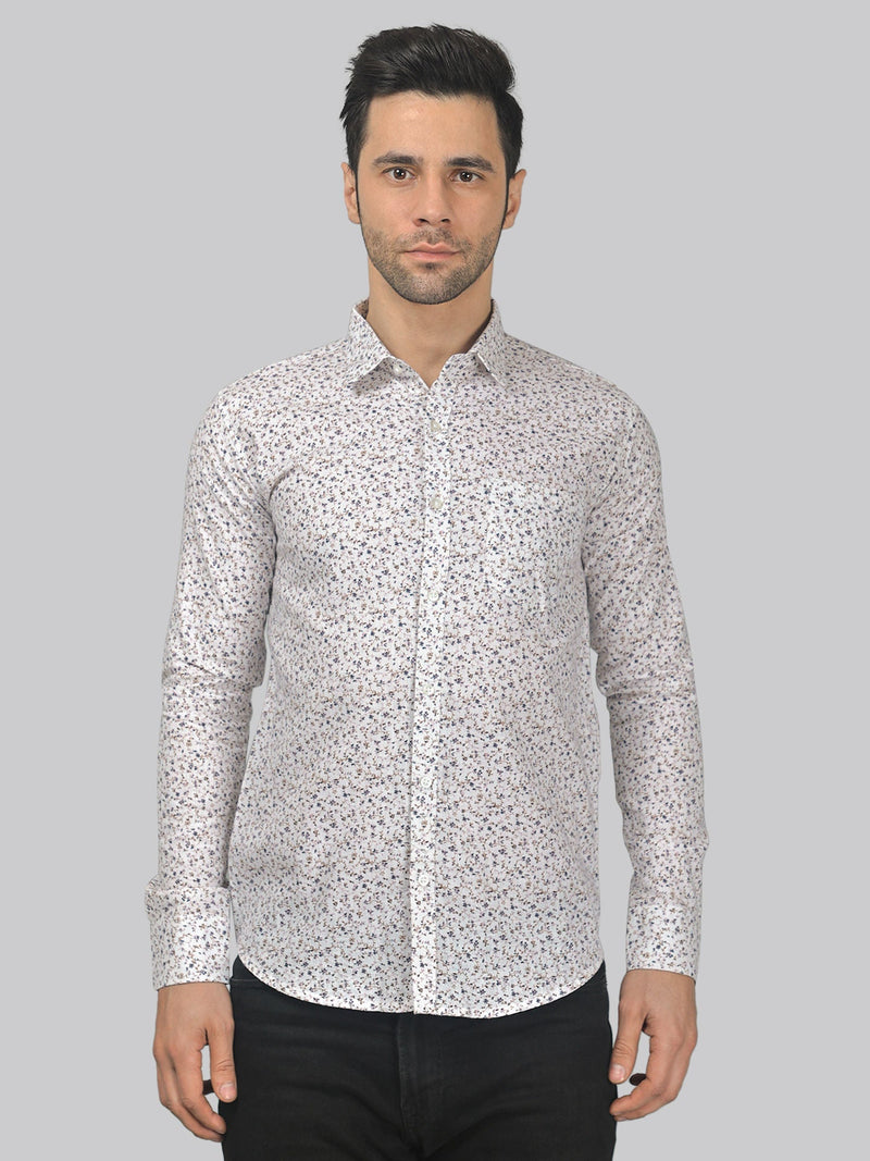Horizon Haze Cotton Linen Printed Shirt for Men 3