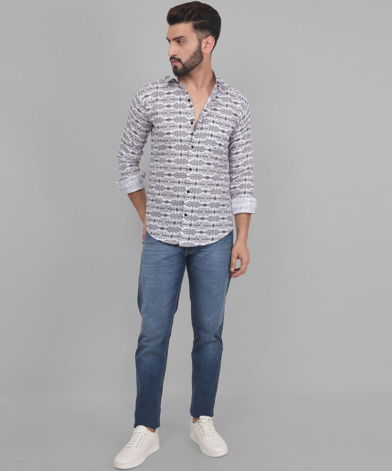 Luxe مطبع رجالي قميص 7