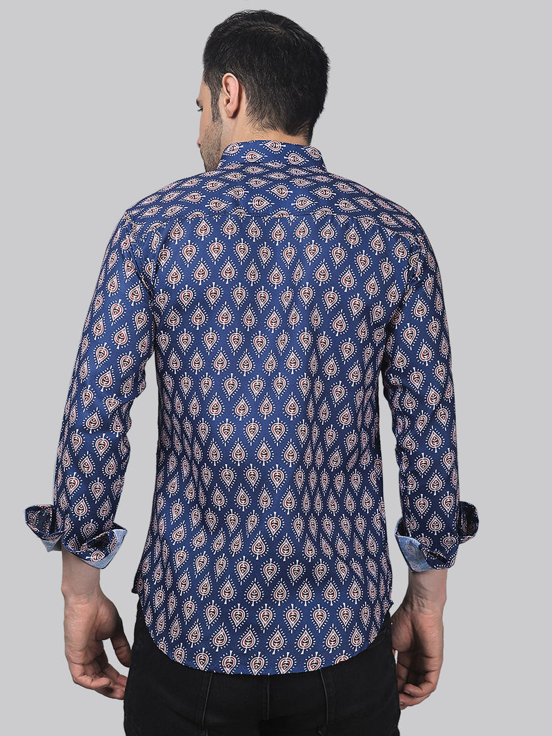 Majestic Marble Cotton Blend Printed Shirt for Men 3