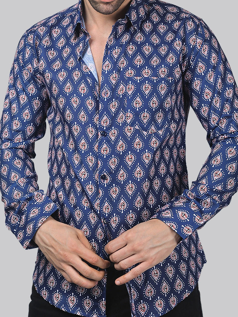 Majestic Marble Cotton Blend Printed Shirt for Men 1