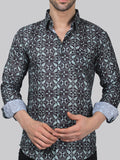 Mauve Magic Cotton Blend Printed Shirt for Men