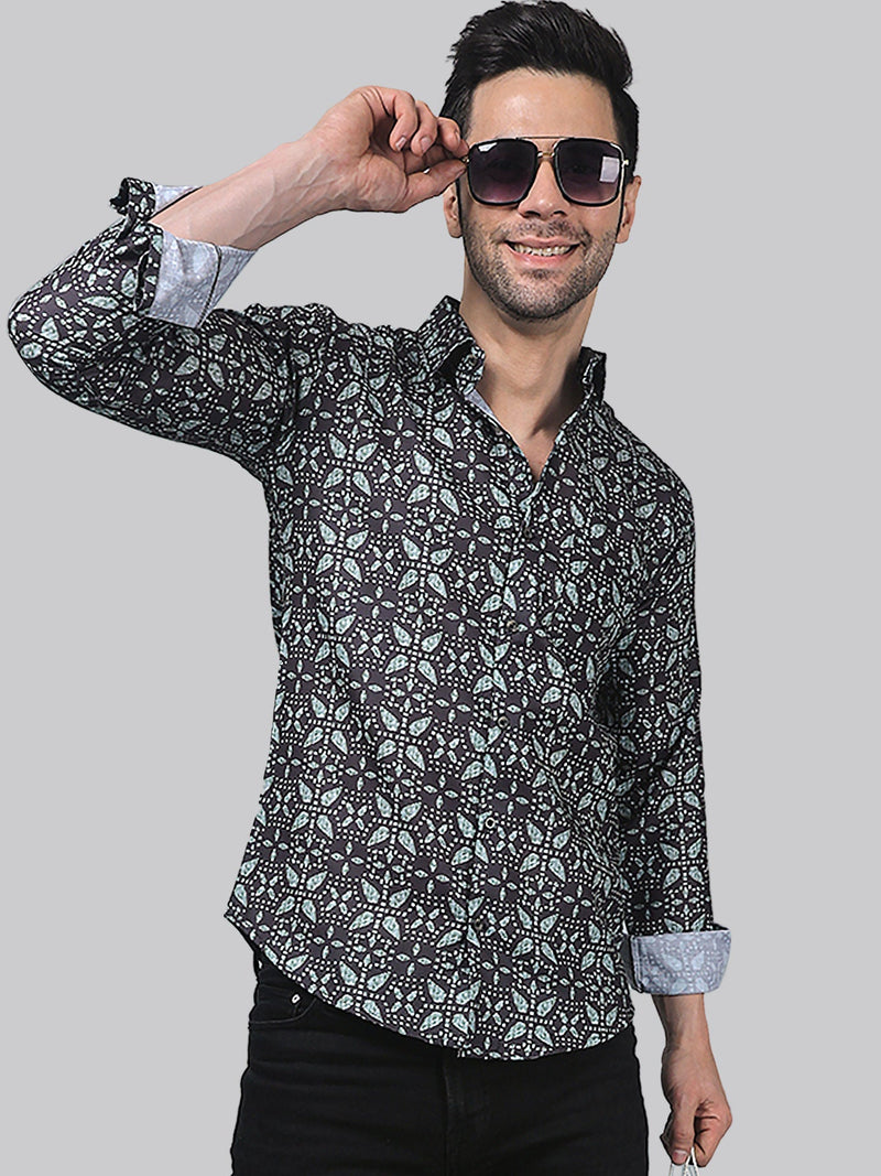 Mauve Magic Cotton Blend Printed Shirt for Men 3