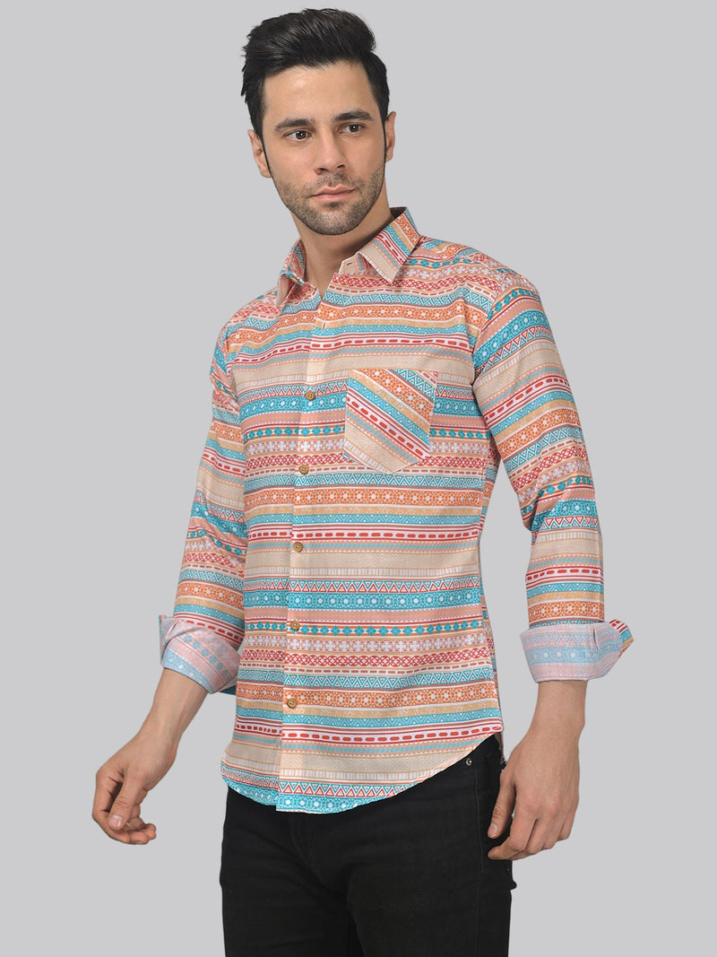 Minimalist Cotton Blend Printed Shirt for Men 3
