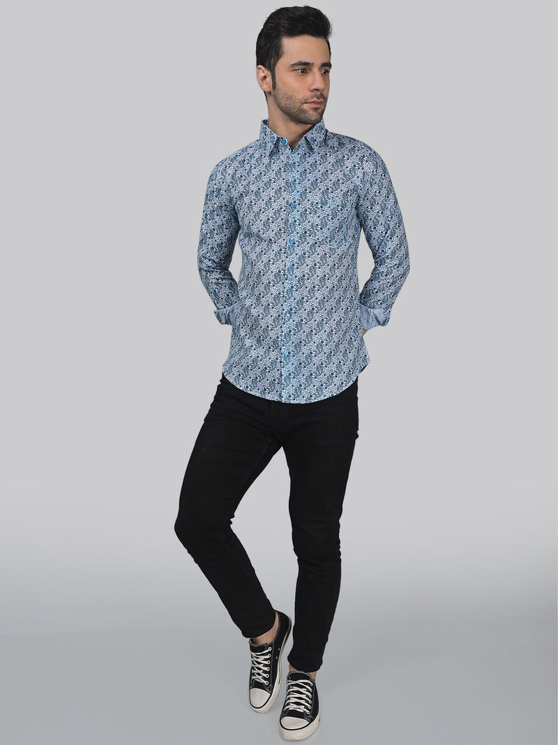 Mystic Cotton Blend Printed Shirt for Men 6