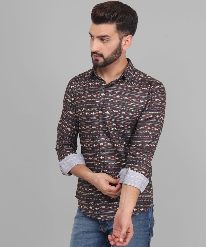 Nomadic Cotton Blend Printed Shirt for Men 6