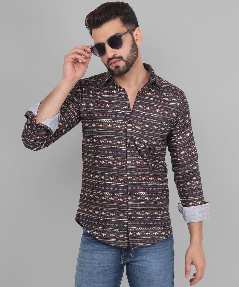 Nomadic Cotton Blend Printed Shirt for Men 5