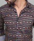 Nomadic Cotton Blend Printed Shirt for Men