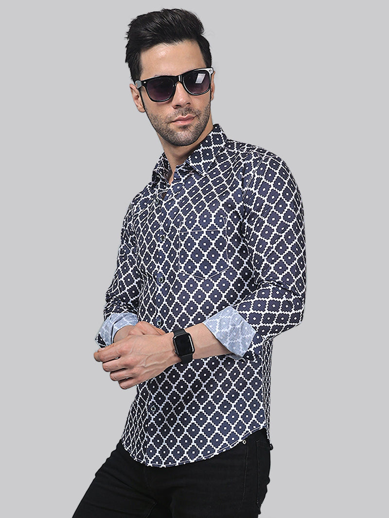 Opulent Cotton Blend Printed Shirt for Men 3