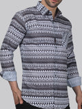 Pop-Art Cotton Blend Printed Shirt for Men