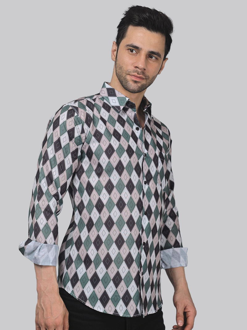 Preppy Men's Printed Shirt 5