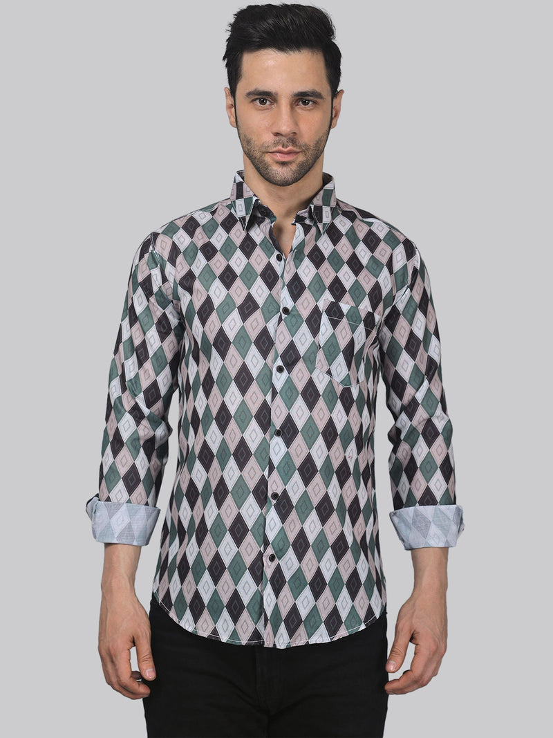 Preppy Men's Printed Shirt 3