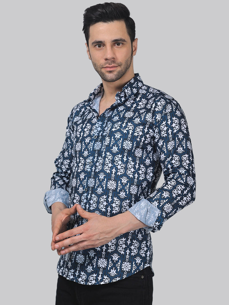 Serene Cotton Blend Printed Shirt for Men 2