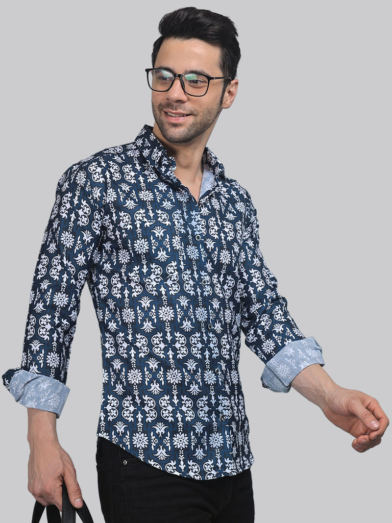 Serene Cotton Blend Printed Shirt for Men 4