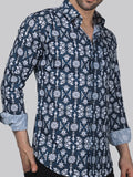 Serene Cotton Blend Printed Shirt for Men