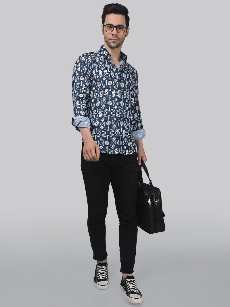 Serene Cotton Blend Printed Shirt for Men 6