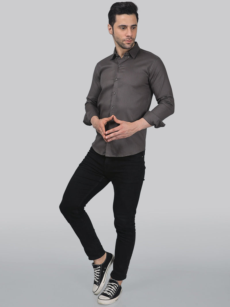 Sporty-luxe Grey Men's Shirt 3