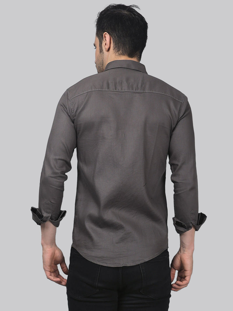 Sporty-luxe Grey Men's Shirt 6