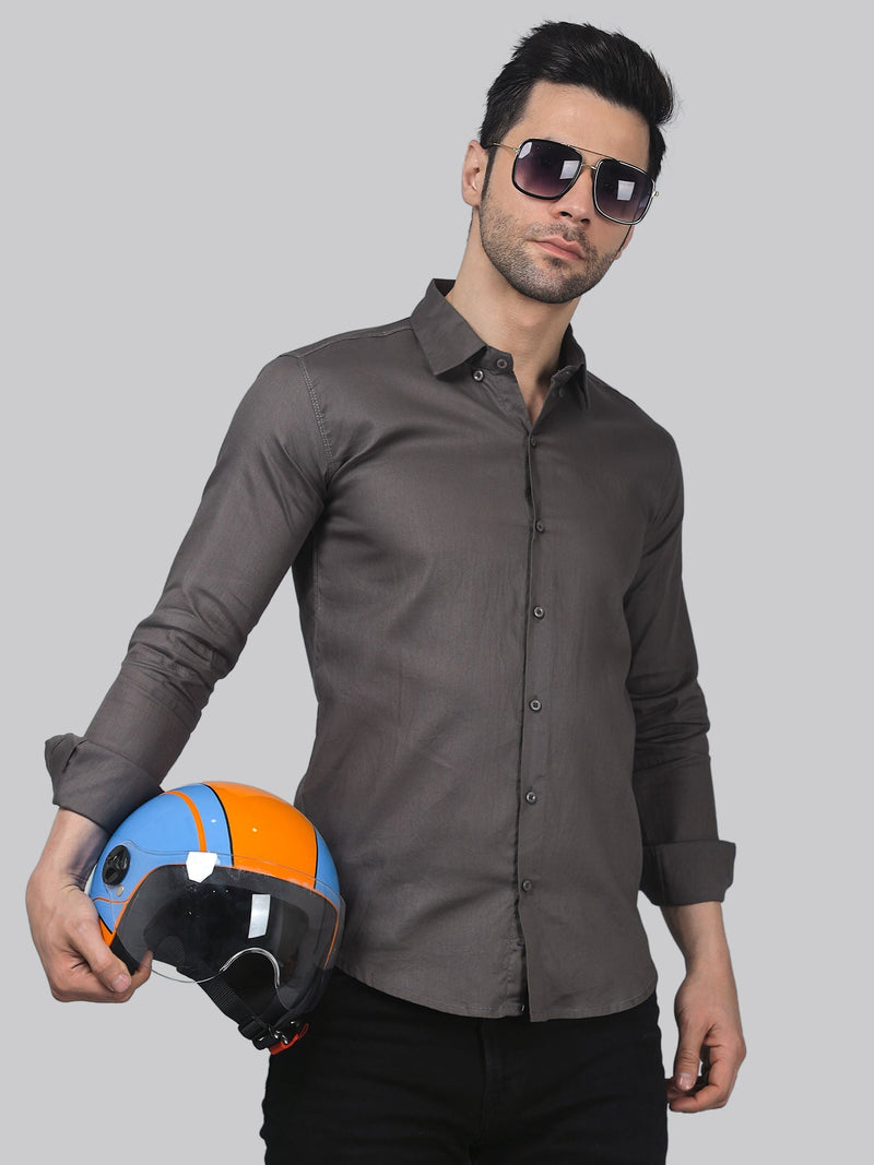 Sporty-luxe Grey Men's Shirt 7