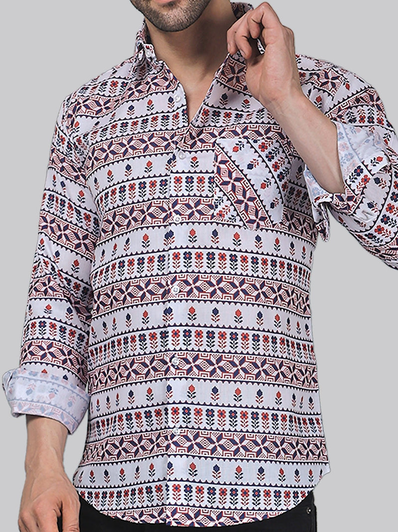 Starry Night Printed Shirt for Men 1
