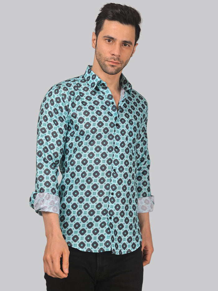 Street-Glam Cotton Blend Printed Shirt for Men 2