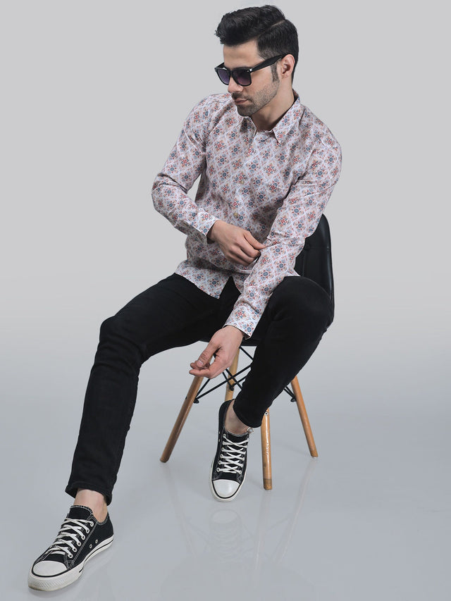 
TryBuy Exclusive Men's Printed Full Sleeve Casual Linen Shirt - TryBuy® USA🇺🇸

