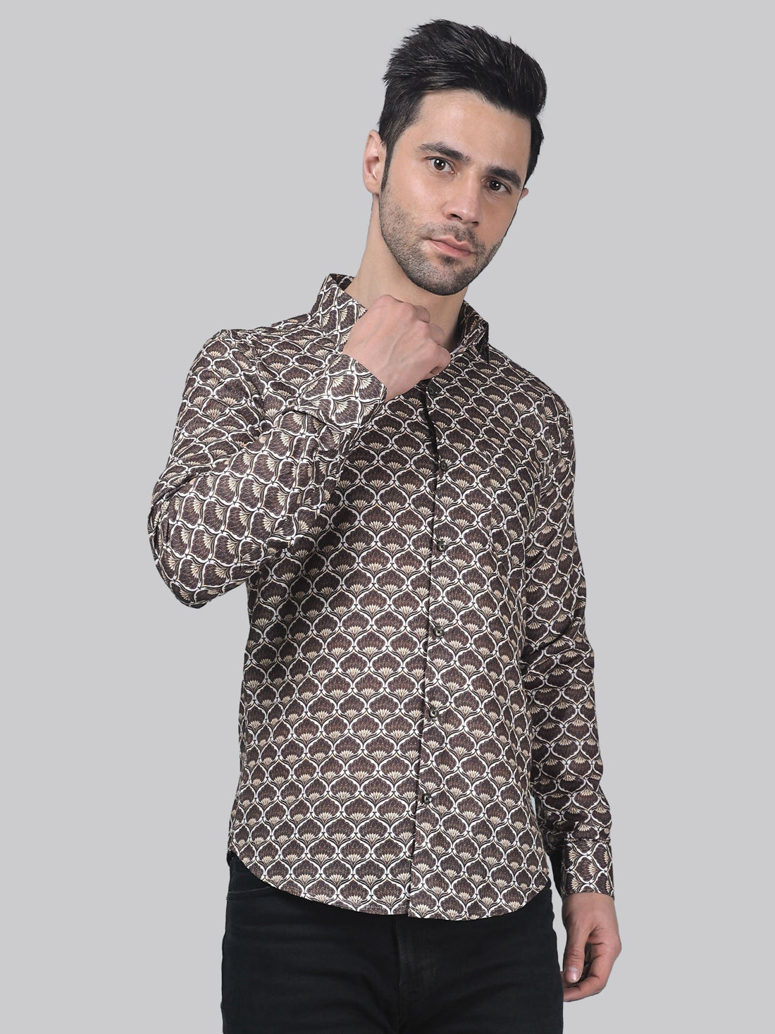 
TryBuy TryBuy ফ্যান্সি ফুল স্লিভ Casual লিনেন প্রিন্টেড পুরুষদের শার্ট - TryBuy® USA🇺🇸 ছবি
