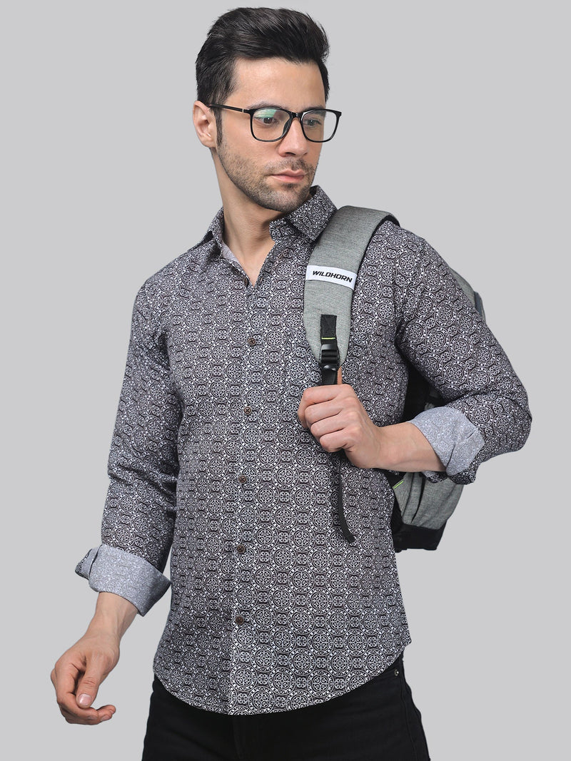 Crust Cotton Blend Printed Shirt for Men 4