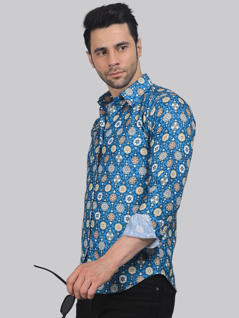 Kamber Cotton Blend Printed Shirt for Men 5