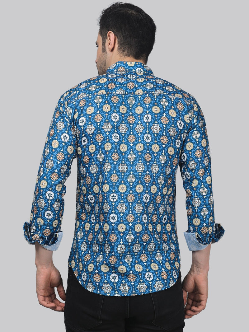 Kamber Cotton Blend Printed Shirt for Men 6