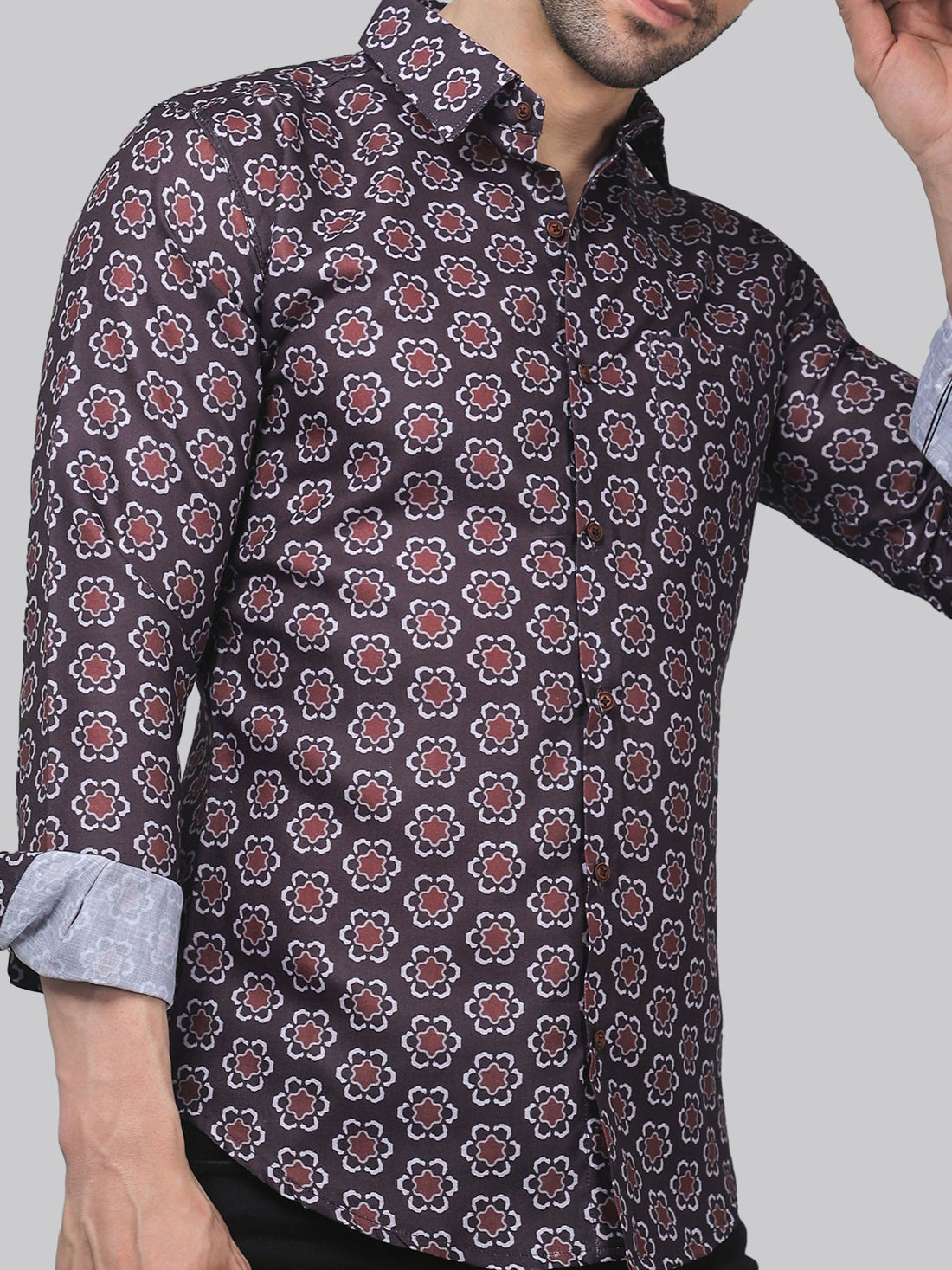 
TryBuy TryBuy পুরুষ's Fashionable ‍ফুল স্লিভ Casual লিনেন প্রিন্টেড শার্ট - TryBuy® USA🇺🇸 ছবি

