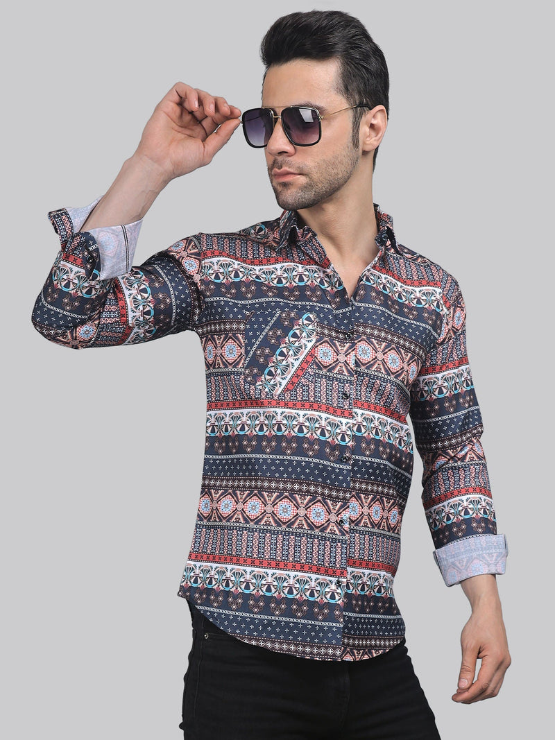 Croma Cotton Blend Printed Shirt for Men 5