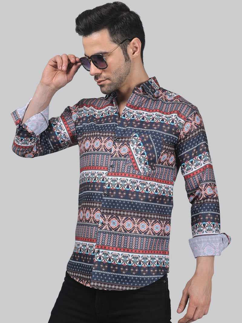 Croma Cotton Blend Printed Shirt for Men 4