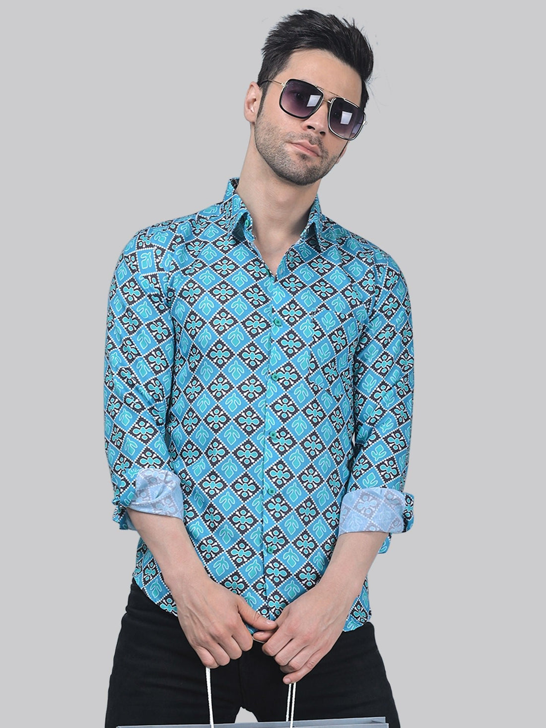 
TryBuy TryBuy baskılı uzun kollu Casual pamuk erkek gömleği - TryBuy® USA🇺🇸 görseli
