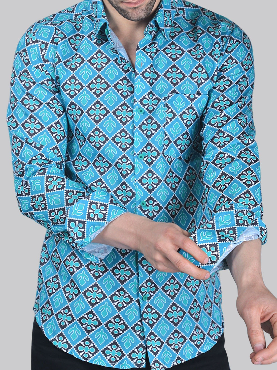 
TryBuy TryBuy baskılı uzun kollu Casual pamuk erkek gömleği - TryBuy® USA🇺🇸 görseli
