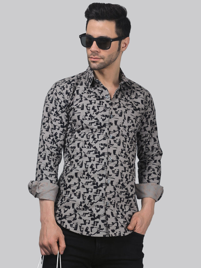 Unique Elegant Cotton Blend Printed Shirt for Men 2