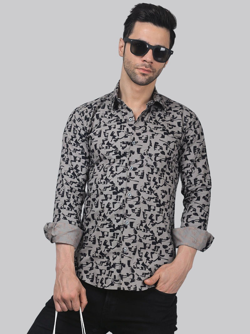 ವಿಶಿಷ್ಟ ಸೊಗಸಾದ ಪುರುಷರ ಮುದ್ರಿತ ಶರ್ಟ್ 5
