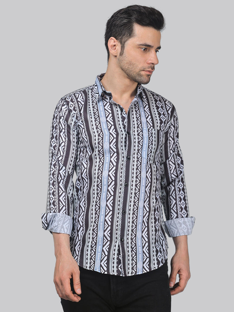 Whimsical Cotton Blend Printed Shirt for Men 5