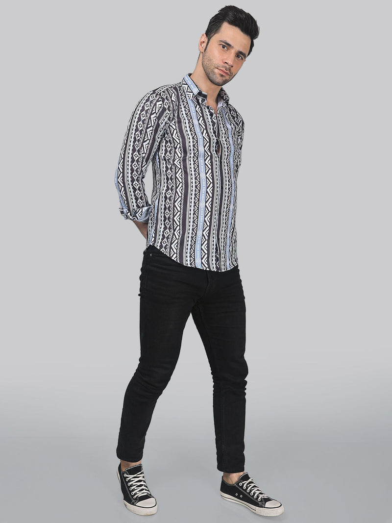 Whimsical Cotton Blend Printed Shirt for Men 2