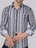 Whimsical Cotton Blend Printed Shirt for Men