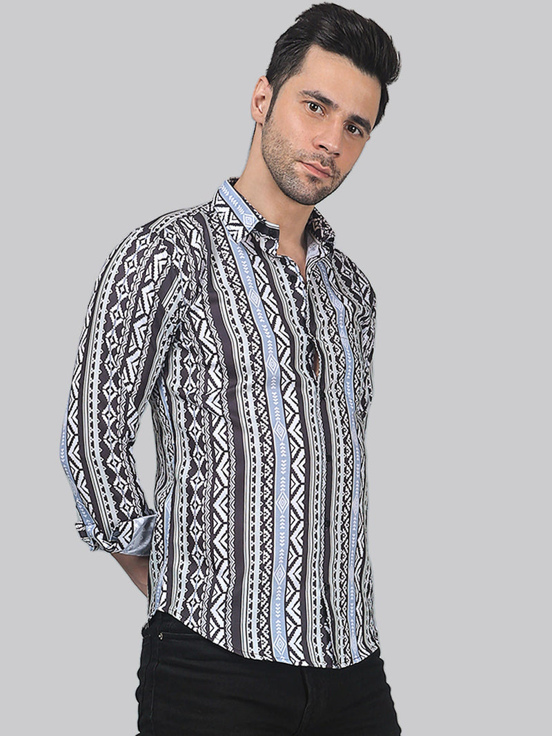 Whimsical Cotton Blend Printed Shirt for Men 3