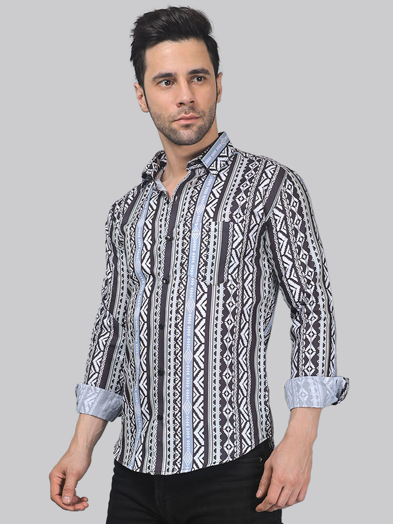 Whimsical Cotton Blend Printed Shirt for Men 4